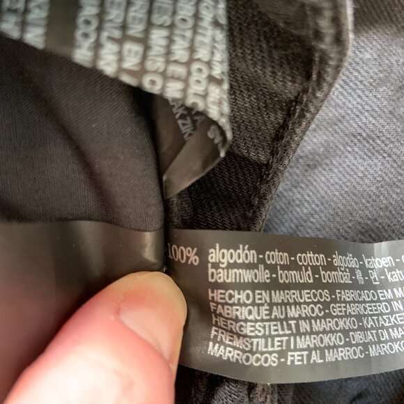 Women's Zara Black Slim Cargo Pants Trousers Jeans Denim Size US 2 - Picture 5 of 9